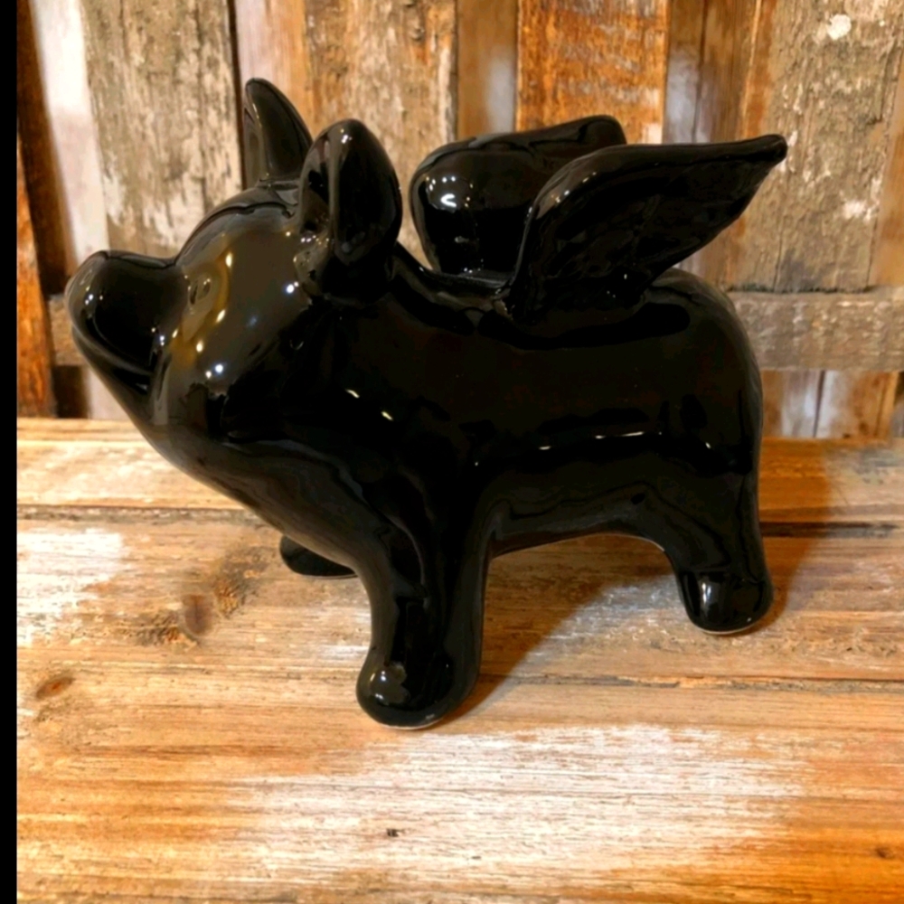 Lucky lil black flying pig